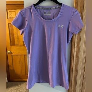 Purple Fitted Under Armour Activewear Shirt